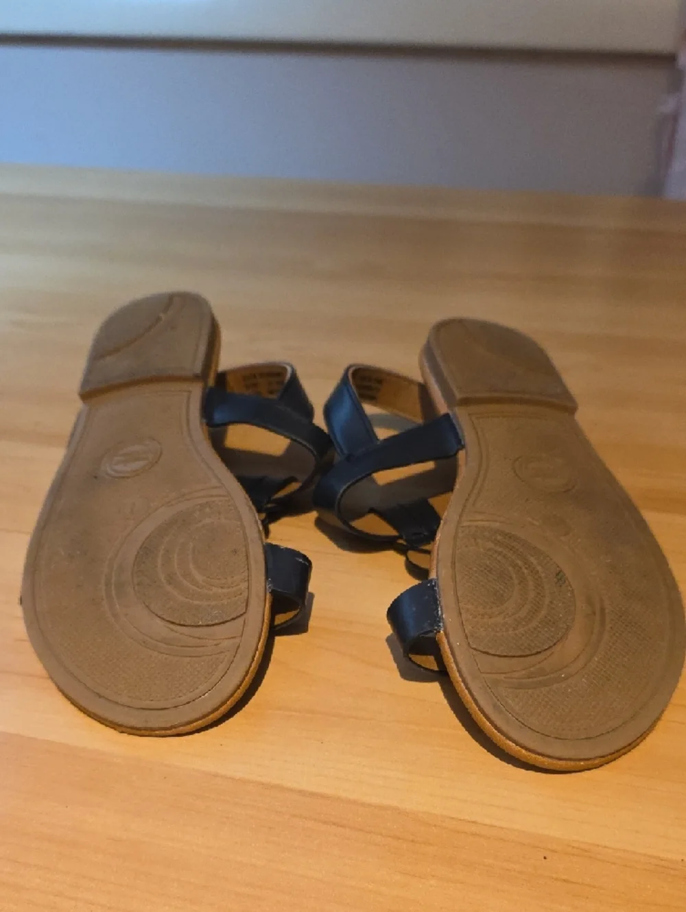 wonder nation Black Braided Strap Sandals‎ with Tan Footbed